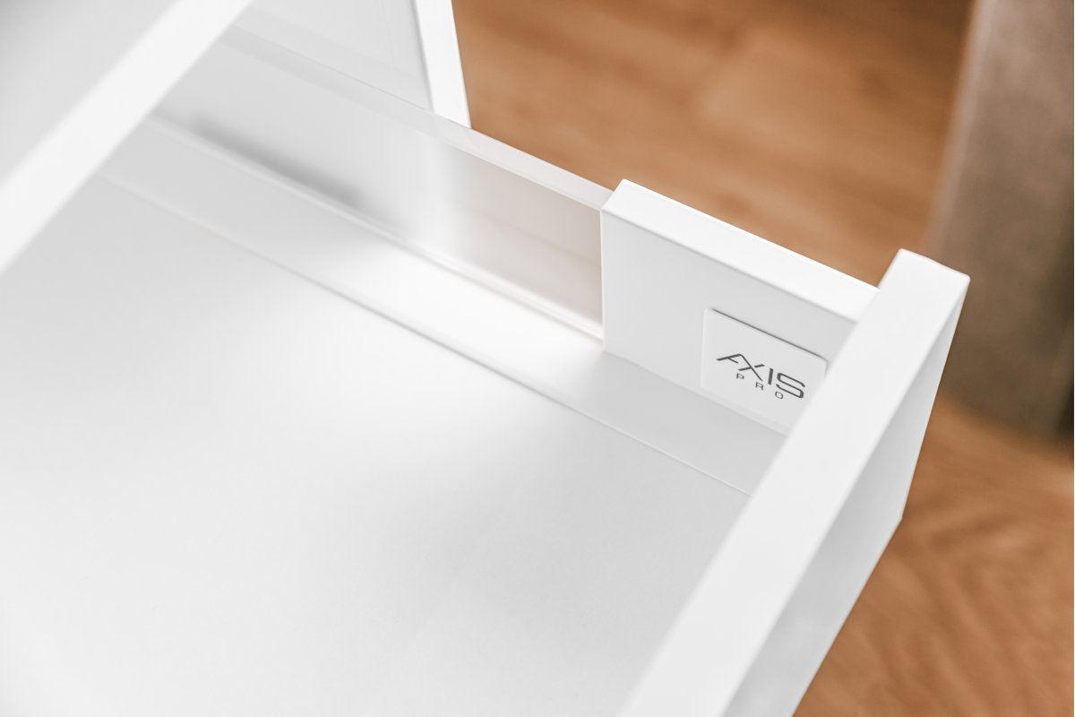 GTV Axis Pro Drawer System I ladenset met volledige uitbreiding en geïntegreerde vulling, antraciet draagvermogen tot 40 kg I Soft Close I Free Access I breedte 450 mm hoogte 86 mm